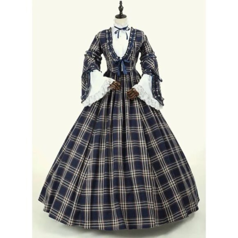 Victorian Choice Cotton Tartan Dress